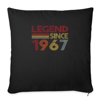 1967 Birthday Legend depuis Retro Vintage - Housse de coussin décorative 45 x 45 cm - noir - Devant