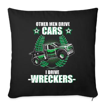 Tow truck tow truck towing service profession - Sofa pillowcase 17,3'' x 17,3'' (45 x 45 cm) - black - Front