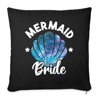 Mignon Mermaid Bride Seashell Matching Mermaid - Housse de coussin décorative 45 x 45 cm - noir - Devant