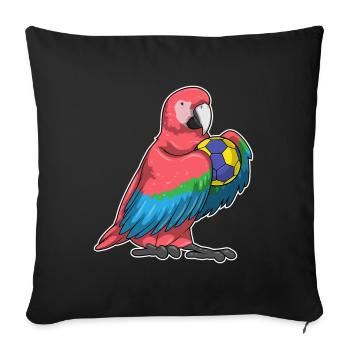 Parrot Handball Player Handball - Sofa pillowcase 17,3'' x 17,3'' (45 x 45 cm) - black - Front