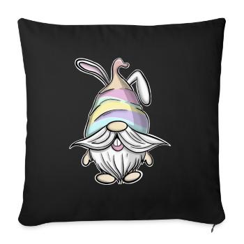 Easter Gnome Gnomes - Sofa pillowcase 17,3'' x 17,3'' (45 x 45 cm) - black - Front