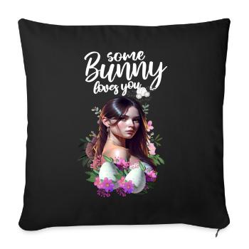 Sexy Bunny - certains lapins vous aiment - Housse de coussin décorative 45 x 45 cm - noir - Devant