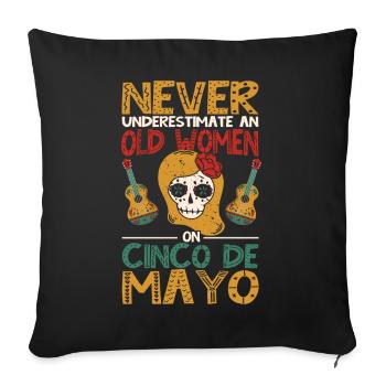 Cinco De Mayo Parti mexicain Cinco De Mayo - Housse de coussin décorative 45 x 45 cm - noir - Devant