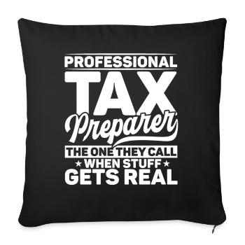 Tax Season Cpa Accountant Gift Tax Day - Sofa pillowcase 17,3'' x 17,3'' (45 x 45 cm) - black - Front