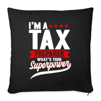 Tax Season Cpa Accountant Gift Tax Day - Sofa pillowcase 17,3'' x 17,3'' (45 x 45 cm) - black - Front