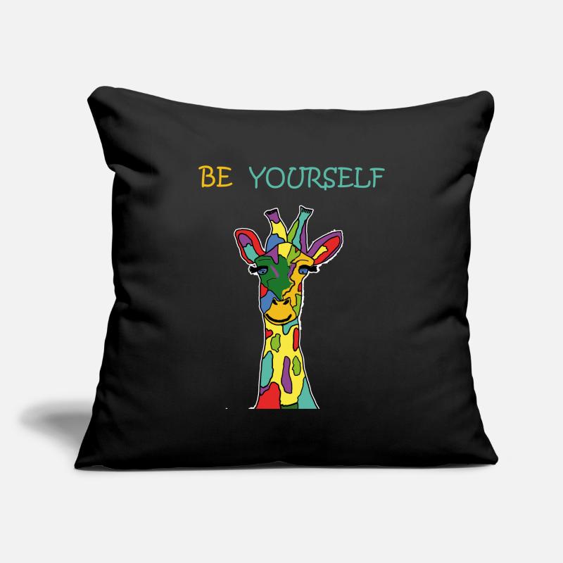 Giraffe Be Yourself Sei Du Selbst Bunt Anders Sofakissenbezug 45 x 45 cm