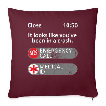 On dirait que vous avez été victime d’un accident - Housse de coussin décorative 45 x 45 cm - bordeaux - Devant