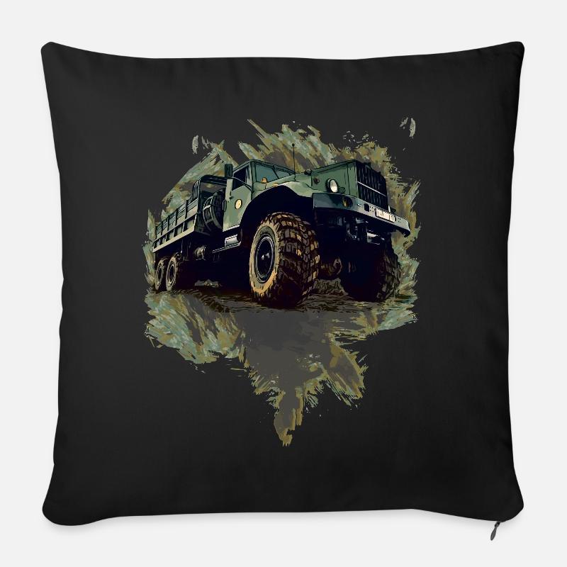 Kraz LKW - Sofakissenbezug 45 x 45 cm - Schwarz