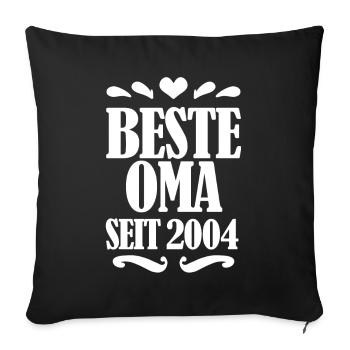 Beste Oma seit 2004 - Oma Geschenk - Sofakissenbezug 45 x 45 cm - Schwarz - Vorne