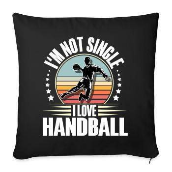Handball Handballer - Sofakissenbezug 45 x 45 cm - Schwarz - Vorne