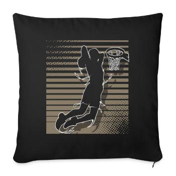 Basketball Basketballer - Sofakissenbezug 45 x 45 cm - Schwarz - Vorne