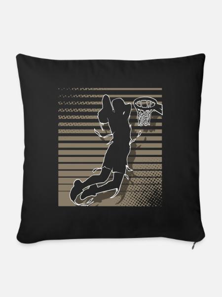 Basketball Basketballer - Sofakissenbezug 45 x 45 cm - Schwarz