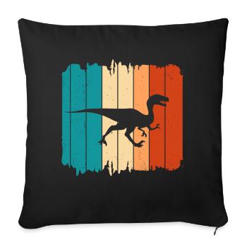 Velociraptor Dino Dinosaurs - Sofa pillowcase 17,3'' x 17,3'' (45 x 45 cm) - black - Front