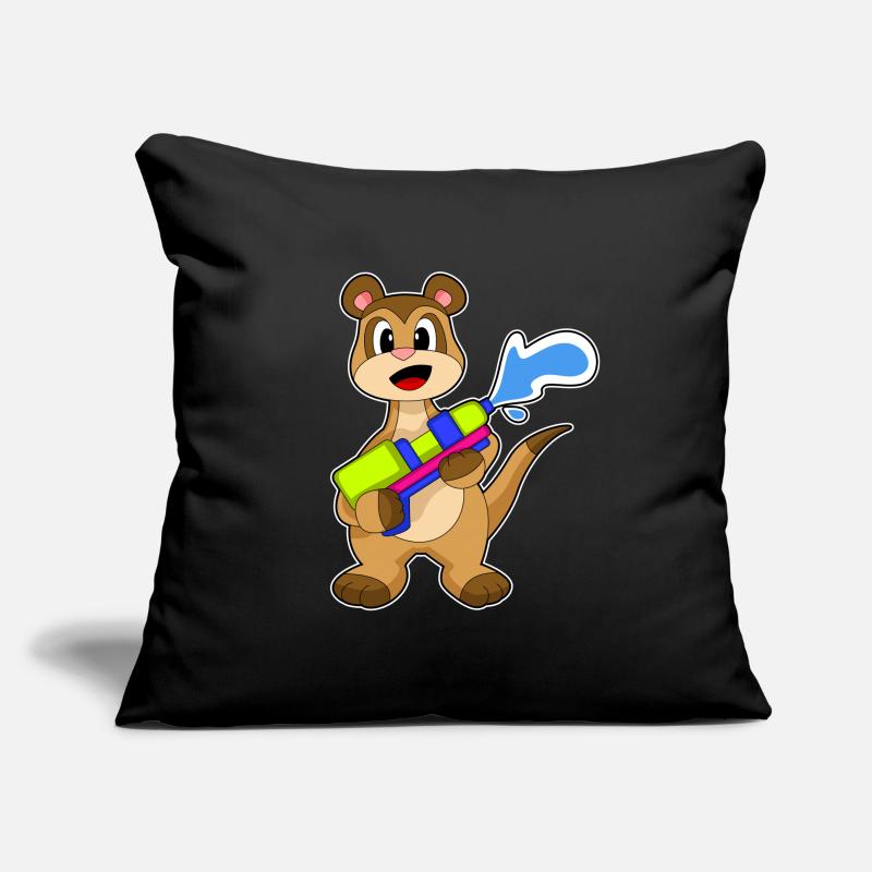 Pistolet à eau suricate Housse de coussin décorative 45 x 45 cm