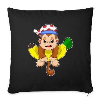 Monkey Sleeping Night Hat - Sofa pillowcase 17,3'' x 17,3'' (45 x 45 cm) - black - Front