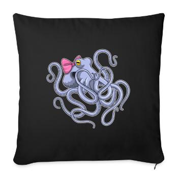 Boucle de pieuvre - Housse de coussin décorative 45 x 45 cm - noir - Devant