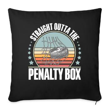 Eishockey Hockey sur glace - Housse de coussin décorative 45 x 45 cm - noir - Devant