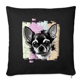 Chihuahua - Sofa pillowcase 17,3'' x 17,3'' (45 x 45 cm) - black - Front