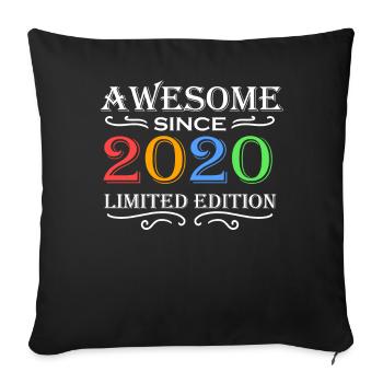 2020 - Millésime 2020 - Fantastique depuis 2020 - Housse de coussin décorative 45 x 45 cm - noir - Devant