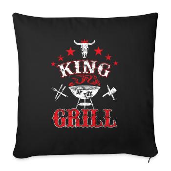 King of the Grill - Sofa pillowcase 17,3'' x 17,3'' (45 x 45 cm) - black - Front