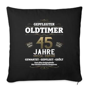 45. Geburtstag Mann Oldtimer Jahrgang 1978 - Sofakissenbezug 45 x 45 cm - Schwarz - Vorne