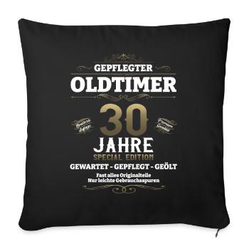 30. Geburtstag Mann Oldtimer Jahrgang 1993 - Sofakissenbezug 45 x 45 cm - Schwarz - Vorne