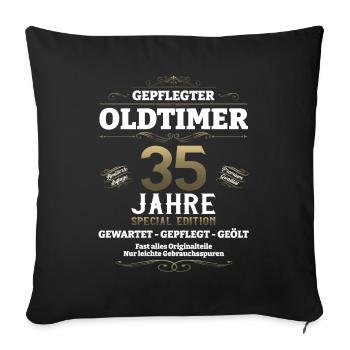35. Geburtstag Mann Oldtimer Jahrgang 1988 - Sofakissenbezug 45 x 45 cm - Schwarz - Vorne