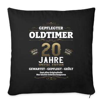 20. Geburtstag Mann Oldtimer Jahrgang 2003 - Sofakissenbezug 45 x 45 cm - Schwarz - Vorne