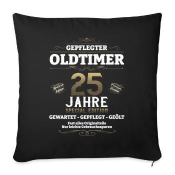 25. Geburtstag Mann Oldtimer Jahrgang 1998 - Sofakissenbezug 45 x 45 cm - Schwarz - Vorne