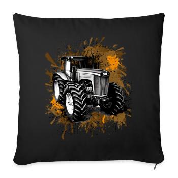 Tracteur Agriculture - Housse de coussin décorative 45 x 45 cm - noir - Devant