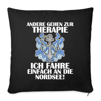 Nordsee - Sofakissenbezug 45 x 45 cm - Schwarz - Vorne