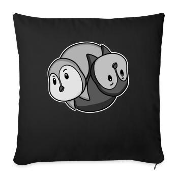 Penguin Yin Yang Symbol - Sofa pillowcase 17,3'' x 17,3'' (45 x 45 cm) - black - Front