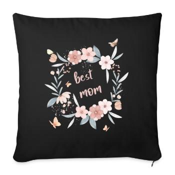 best mom - Sofakissenbezug 45 x 45 cm - Schwarz - Vorne
