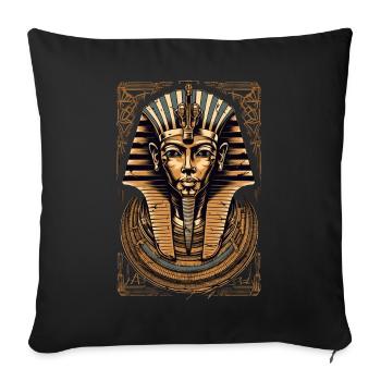 Pharaon Egypte Death Mask Cadeau - Housse de coussin décorative 45 x 45 cm - noir - Devant
