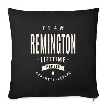 Team Remington Lebenslanges Mitglied - Sofakissenbezug 45 x 45 cm - Schwarz - Vorne