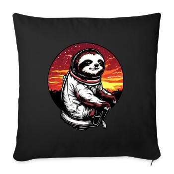 Faulenzer im Weltraum im Sonnenuntergang - Sofakissenbezug 45 x 45 cm - Schwarz - Vorne