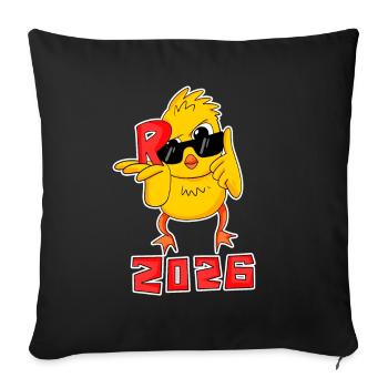 Renteneintritt 2026 Rentner Ruhestand Rente - Sofakissenbezug 45 x 45 cm - Schwarz - Vorne