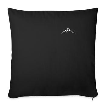 Mountains Motif Mountaineering Mountain Bikers Hiking Mountain - Sofa pillowcase 17,3'' x 17,3'' (45 x 45 cm) - black - Front