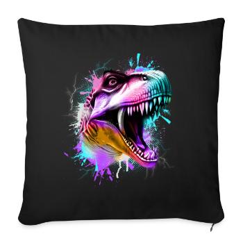 T Rex Bunt - Sofa pillowcase 17,3'' x 17,3'' (45 x 45 cm) - black - Front