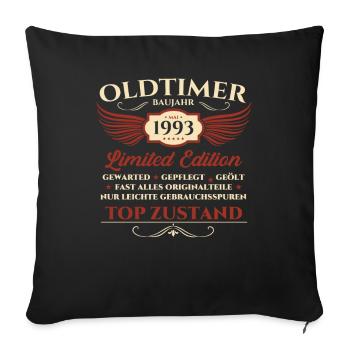 Oldtimer 30. Geburtstag Mann Mai Jahrgang 1993 - Sofakissenbezug 45 x 45 cm - Schwarz - Vorne