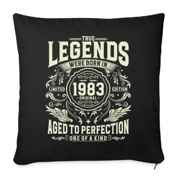 Vintage né en 1983 Legends Vintage Anniversaire - Housse de coussin décorative 45 x 45 cm - noir - Devant