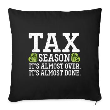 Saison des impôts Journée de l’impôt sur les dons de comptables CPA - Housse de coussin décorative 45 x 45 cm - noir - Devant