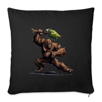 Wütender Bigfoot - Sofakissenbezug 45 x 45 cm - Schwarz - Vorne