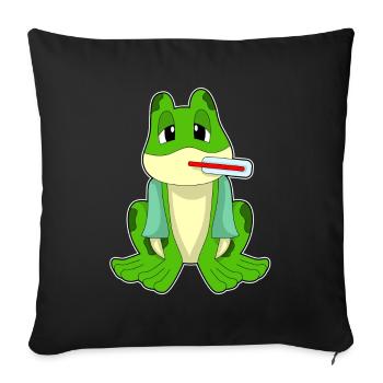 Thermomètre clinique Frog - Housse de coussin décorative 45 x 45 cm - noir - Devant