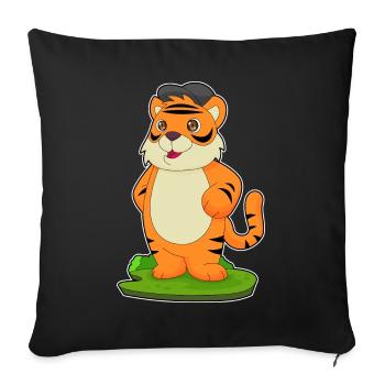 École des Tigres pour les Élèves Casquettes - Housse de coussin décorative 45 x 45 cm - noir - Devant