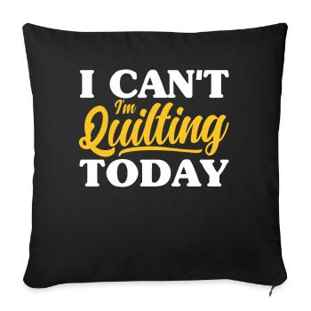 Quilting Gift Sewing Knitting Quilter - Sofa pillowcase 17,3'' x 17,3'' (45 x 45 cm) - black - Front
