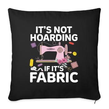 Quilten Geschenk Nähen Stricken Quilter - Sofakissenbezug 45 x 45 cm - Schwarz - Vorne