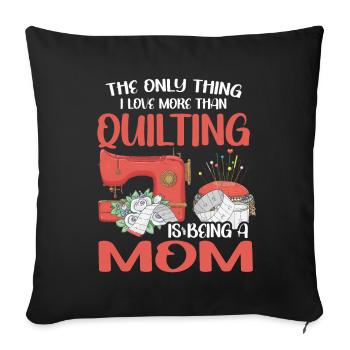Quilting Gift Sewing Knitting Quilter - Sofa pillowcase 17,3'' x 17,3'' (45 x 45 cm) - black - Front
