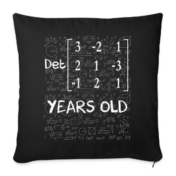 24th anniversary 24 years matrix determinant - Sofa pillowcase 17,3'' x 17,3'' (45 x 45 cm) - black - Front