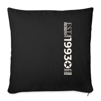 30th Birthday Man Original June Vintage 1993 - Sofa pillowcase 17,3'' x 17,3'' (45 x 45 cm) - black - Front